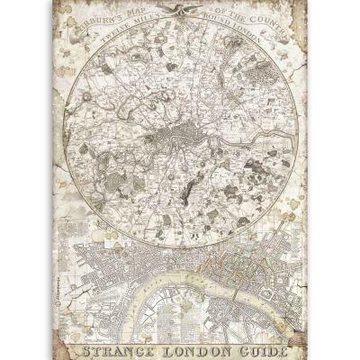 Stamperia Lady Vagabond Rice Paper - Strange London Guide